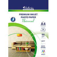 VICTORIA PAPER Fotópapír, tintasugaras, A4, 90 g, matt, VICTORIA PAPER Universal (LVIM01)
