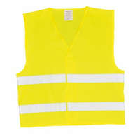 . Jelzőmellény, két csíkos, EU szabvány, L/XL (MED009)