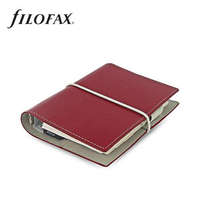 FILOFAX Kalendárium, gyűrűs, betétlapokkal, pocket méret, FILOFAX, Domino, piros (NFX027849)