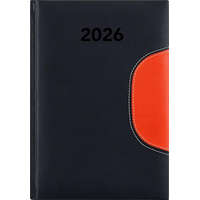 DAYLINER Naptár, tervező, B6, heti, DAYLINER Memphis, fekete-narancs (NMB6FKNU)