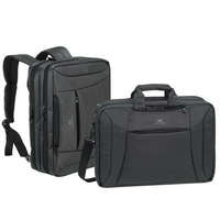 RIVACASE Notebook táska, hátizsákká alakítható, 16, RIVACASE Central 8290, fekete (NTR8290B)
