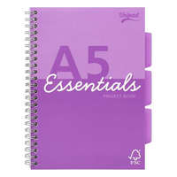 PUKKA PAD Spirálfüzet, A5, vonalas, 100 lap, PUKKA PAD Unipad Essentials Project Book, vegyes (PUPUEPBA5)