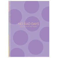 SHKOLYARYK Spirálfüzet, B5, kockás, 80 lap, keményfedeles, SHKOLYARYK No bad days, vegyes (SB806082K)