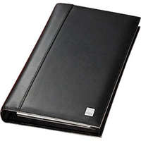 SIGEL Névjegytartó, bőr, 160 db-os, gyűrűs, SIGEL Torino, fekete (SVZ204)