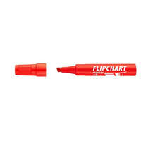 ICO Flipchart marker, 1-4 mm, vágott, ICO Artip 12, piros (TICA12P)