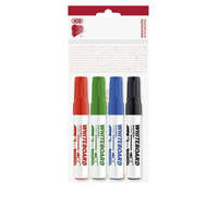 ICO Tábla- és flipchart marker készlet, 1-3 mm, kúpos, ICO Plan, 4 különböző szín (TICPLV4)