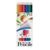 ICO Színes ceruza készlet, hatszögletű, hajlékony, ICO Süni, 12 különböző szín (TICSZH12)