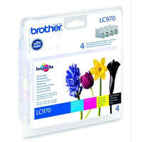 BROTHER LC970BCMY Tintapatron multipack DCP 135C, BROTHER, b+c+m+y, 1&#42;350 oldal, 3&#42;300 oldal (TJBLC970P)