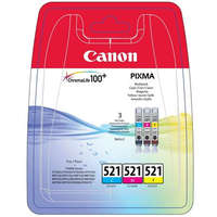 CANON CLI-521KIT Tintapatron multipack Pixma iP3600, 4600 nyomtatókhoz, CANON, c+m+y, 3&#42;9ml (TJCBCLI521P)