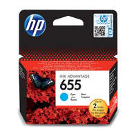 HP CZ110E Tintapatron Deskjet Ink Advantage 3520 sorozat nyomtatókhoz, HP 655, cián, 600 oldal (TJHCZ110E)