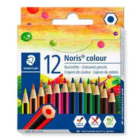 STAEDTLER Színes ceruza készlet, hatszögletű, félhosszú, STAEDTLER Noris Colour 185, 12 különböző szín (TS18501C12)