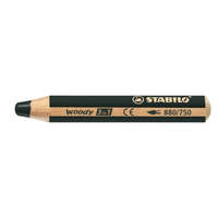STABILO Színes ceruza, kerek, vastag, STABILO Woody 3 in 1, fekete (TST880750)