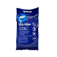 AF Tisztítókendő, képernyőhöz, alkoholmentes, nedves, 25 db, AF Tech-wipes (TTIAMTW025)