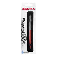 ZEBRA Golyóstoll, 0,24 mm, nyomógombos, ezüst színű klip, pink tolltest, ZEBRA 901, kék (TZ83747)