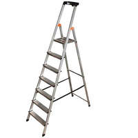KRAUSE Állólétra, 7 lépcsőfokos, alumínium, KRAUSE Safety (UL05)