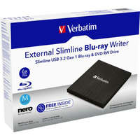 VERBATIM BluRay író, USB 3.0, külső, VERBATIM (V43890)