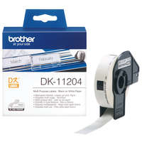BROTHER BROTHER Etikett címke DK-11204, Általános etikett címke, Elővágott (stancolt), Fehér alapon fekete, 400 db