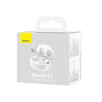 Baseus Baseus Earphone Bluetooth Bowie E2 BT 5.2, TWS AV szinkronizáció, alacsony késleltetés, IP55, fehér (NGTW090002)