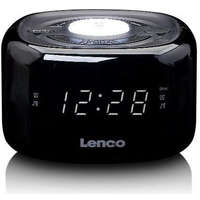 Lenco Lenco CR-12 Óra rádió éjjeli fény funkcióval, fekete