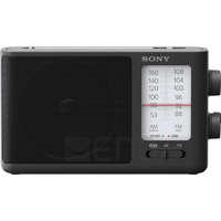 SONY Sony ICF-506 MW/UKW Rádió, fekete színben, analóg csatornaválasztással.