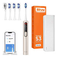 Bitvae Sonic toothkefe with app, tips set and travel etui S3 (champagne gold)