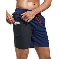 Domee Domee férfi úszónadrág 2 az 1-ben kompressziós béléssel, cipzáras zsebekkel - outlet termék