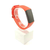 Fitbit Fitbit Charge 3/4 szíjak - L, lyukacsos, piros, piros, szilikon