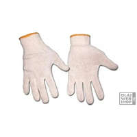 Duplaszálas cérnakesztyű gumírozott mandzsettával M/7-8 méret