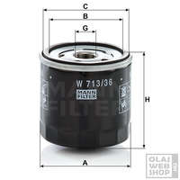 Mann-Filter Mann-Filter olajszűrő W713/36