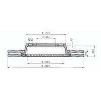 Vw Passat B5/B5.5 első féktárcsa (280mm, hűtött) - Hart