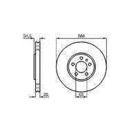 Skoda Octavia 1 első féktárcsa (288mm, hűtött) - Hart