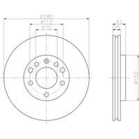 Opel Astra G első féktárcsa (5 kerékcsavaros) - Textar (92091903)