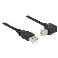  Delock USB-A 2.0 -> USB-B 2.0 M/M adatkábel 2m fekete egyenes/90°