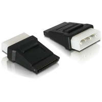  Delock Molex Power 4pin -> SATA Power 15pin M/F adapter fekete