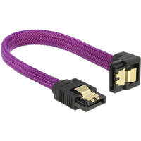  Delock SATA 3 F/F adatkábel 0.1m le/egyenes Premium lila