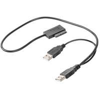  Gembird USB-A 2.0 -> SATA Slimline 13pin M/F adatkábel 0.5m fekete