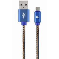  Gembird USB-A 2.0 -> USB-B 2.0 micro M/M adatkábel 1m kék Premium jeans