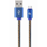  Gembird USB-C -> USB-A 2.0 M/M adatkábel 1m kék Premium jeans