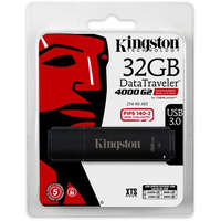  Kingston 32GB DT4000 G2 Secure Hardware Encryption (Management Ready) vízálló ütésálló USB3.0 pendrive fekete