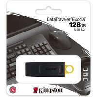  Kingston 128GB Traveler Exodia USB 3.2 Gen 1 pendrive fekete-sárga
