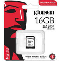  Kingston 16GB Industrial -40C to 85C UHS-1 Class10 U3 V30 A1 SDXC memóriakártya