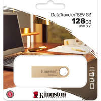  Kingston 128GB DataTraveler SE9 G3 USB-A 3.2 Gen 1 pendrive arany