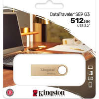  Kingston 512GB DataTraveler SE9 G3 USB-A 3.2 Gen 1 pendrive arany