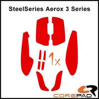  Corepad Mouse Rubber Sticker #750 - SteelSeries Aerox 3 Series gaming Soft Grips piros