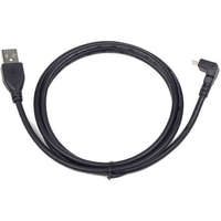  Gembird USB-A 2.0 -> USB-B 2.0 micro M/M adatkábel 1.8m fekete egyenes/90° le