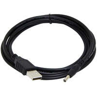  Gembird USB-A 2.0 -> DC 3,5 x 1,3mm M/M tápkábel 1.8m fekete