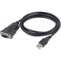  Gembird USB-A 2.0 -> Serial RS-232 M/M adatkábel 1.5m fekete