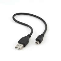  Gembird USB-A 2.0 -> USB-B 2.0 mini 5pin M/M adatkábel 0.3m fekete