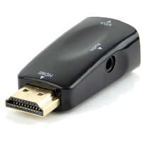  Gembird HDMI 1.4 -> VGA Jack 3,5mm M/F adapter fekete +audio