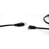  Gembird USB-A 2.0 -> USB-B 2.0 micro M/M adatkábel 1.8m fekete 90°jobb